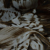 Brown Animal Print Chiffon, Polyester — photo 3
