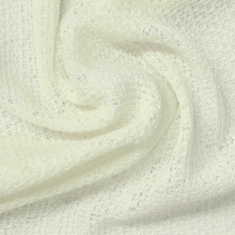 Off-White Textured Rib Knit, Polyester