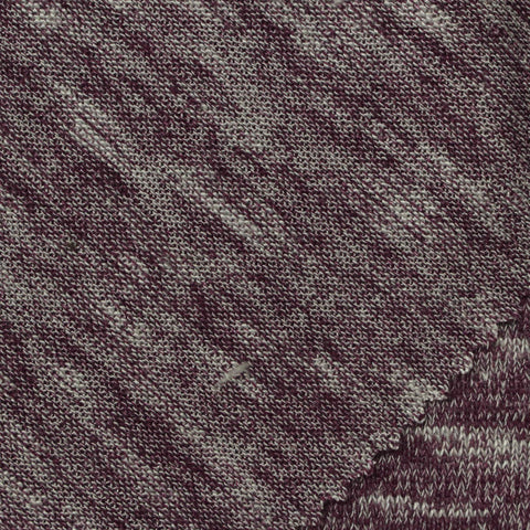 Burgundy Marl Chunky Knit, Viscose-Poly, 185 gsm
