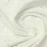 White Eyelet Jacquard, Polyester — photo 3