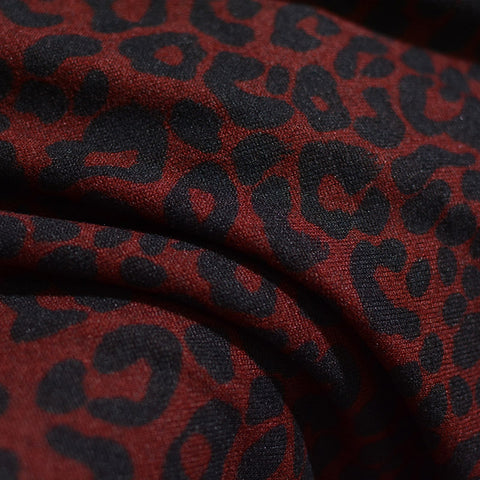 Black Leopard Knit, Polyester, 194 gsm