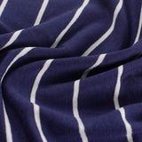 Navy Horizontal-Stripe Knit, Viscose — photo 3