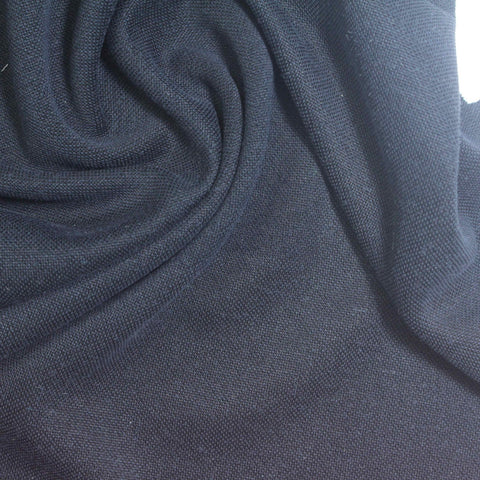 Modal Polyester Stretch Piqué Knit Fabric, 200 gsm, 150 cm — Navy