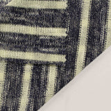 Cream Stripe Jersey Knit, Poly-Viscose — photo 3