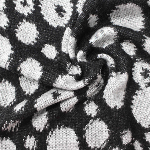 Black Leopard Jacquard, Viscose-Poly, 251 gsm