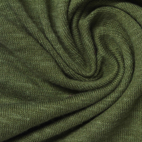 Green Marl Jersey Knit, Poly-Cotton, 190 gsm