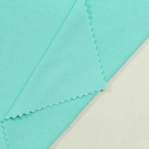 Polyester Stretch Interlock Knit Fabric, 250 gsm, 170 cm — Green