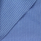 Brushed Polyester Viscose Stretch Rib Knit Fabric, 190 gsm, 165 cm — Blue — photo 3