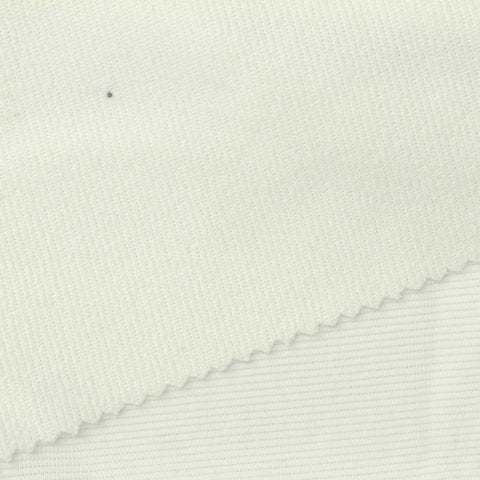White Ribbed Rib Knit, Polyester