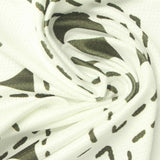 Dark Green Lines Mesh, Polyester — photo 3