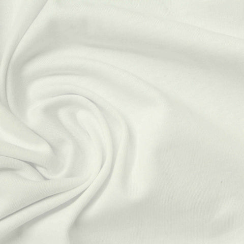Cotton Polyester Jersey Knit Fabric, 195 gsm, 167 cm — White