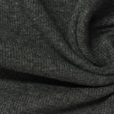 Dark Grey Heathered-Marl Rib Knit, Poly-Cotton — photo 3