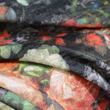 Grey Bold-Floral Chunky Knit, Polyester — photo 3