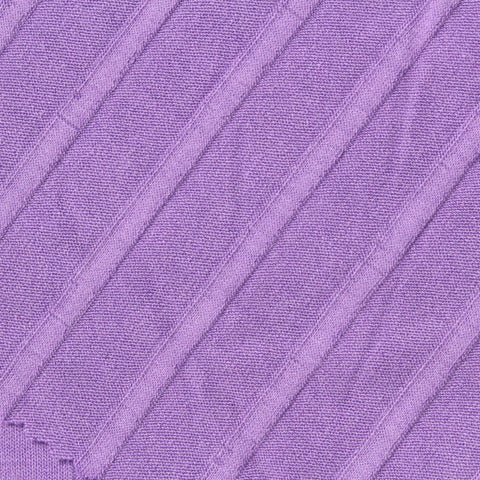 Polyester Viscose Stretch Rib Knit Fabric, 178 gsm, 148 cm — Purple