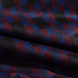Plaid Polyester Viscose Stretch Knit Fabric, 150 cm — Black — photo 3