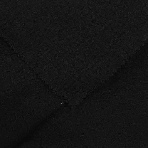 Viscose Nylon Stretch Bengaline Fabric, 255 gsm — Black, ref EF-213321