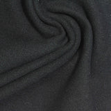 Brushed Polyester Stretch Velvet Fabric, 300 gsm, 165 cm — Black — photo 3