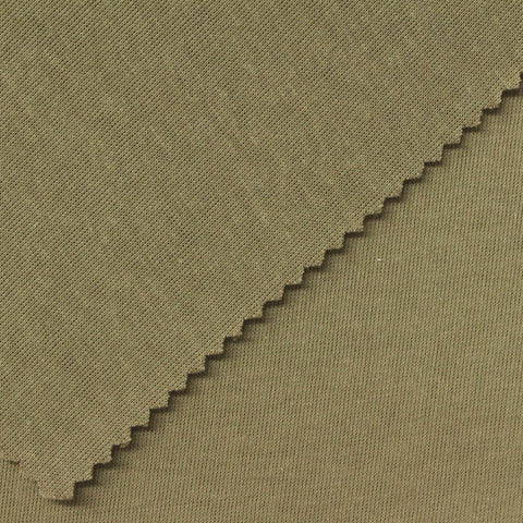 Polyester Cotton Scuba Knit Fabric, 400 gsm, 180 cm — Khaki