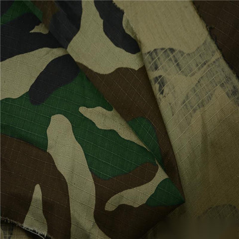 Green Camo Woven, Cotton