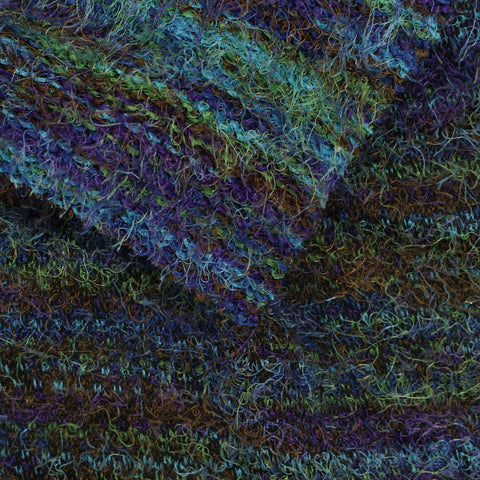 Dark Blue Horizontal-Stripe French Terry, Polyester