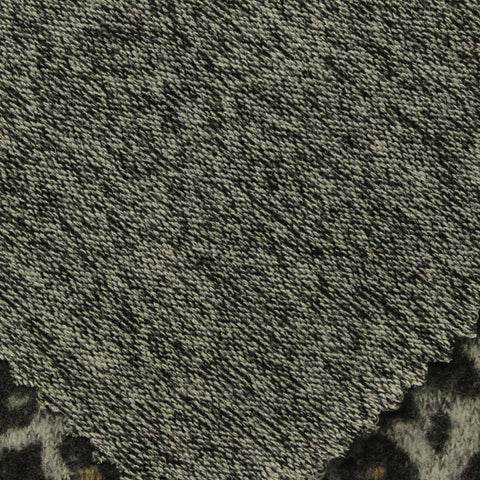 Grey Leopard Chunky Knit, Viscose-Poly