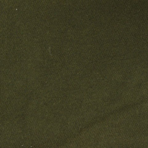 Brushed Cotton Polyester French Terry Fabric, 259 gsm, 195 cm — Green