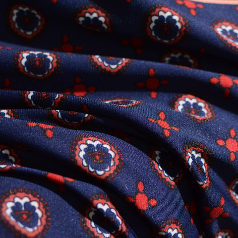 Navy Floral Knit, Polyester, 160 gsm, 160 cm, ref EF-6265