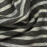 Dark Grey Horizontal-Stripe French Terry, Poly-Cotton — photo 3