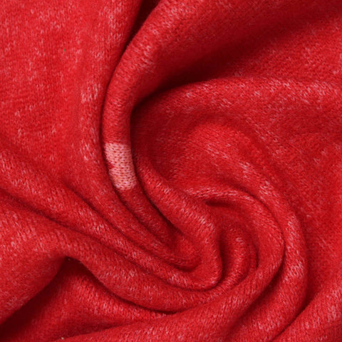 Light Pink Heart Chunky Knit, Viscose-Poly, 250 gsm