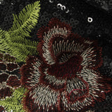Red Floral Knit, Polyester — photo 3