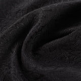 Black Tone-on-Tone Leaf Jacquard, Poly-Cotton — photo 3