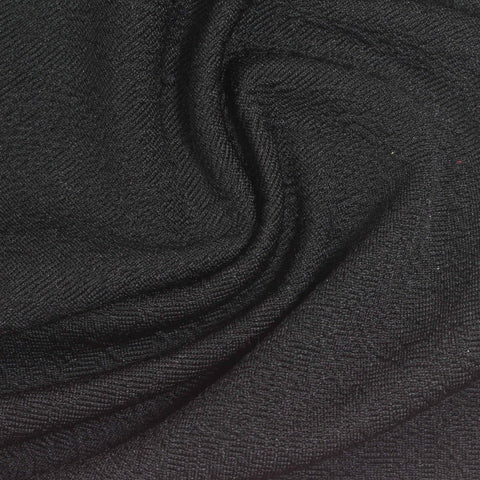 Black Textured Interlock Knit, Polyester
