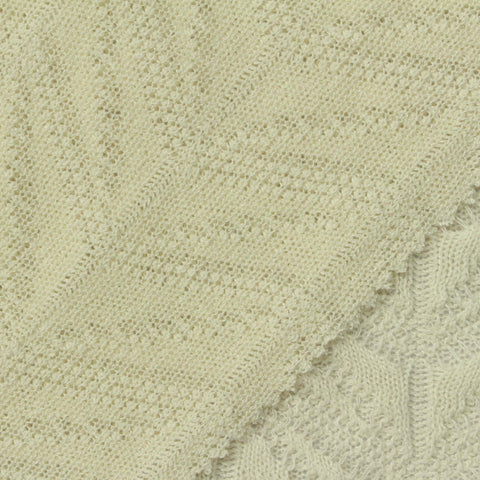 Cream Openwork Pointelle Knit, Spandex