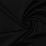 Brushed Polyester Stretch Jersey Knit Fabric, 280 gsm, 175 cm — Black — photo 3