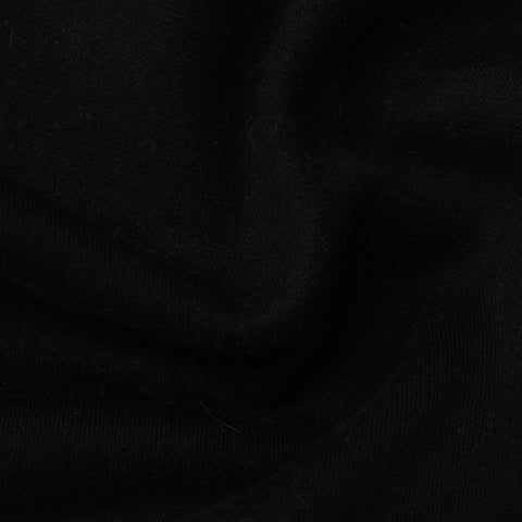 Polyester Cotton Fleece Fabric, 351 gsm, 155 cm — Black
