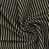 Black Vertical-Stripe Rib Knit, Poly-Viscose — photo 3
