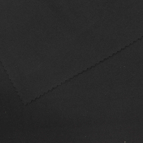 Polyester Viscose Stretch Woven Fabric, 230 gsm — Black