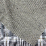 Black Plaid Interlock Knit, Poly-Viscose — photo 3