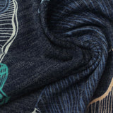 Blue Abstract Chunky Knit, Polyester — photo 3
