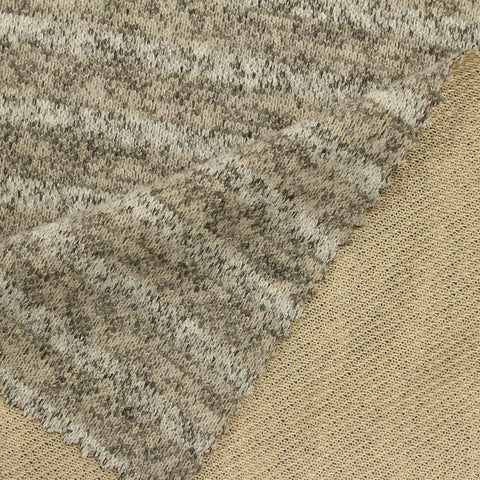 Beige Heathered-Marl Knit, Poly-Viscose