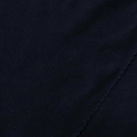 Polyester Cotton Jersey Knit Fabric, 130 gsm — Navy