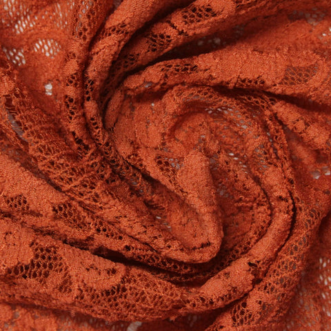 Terracotta Floral Lace, Nylon