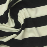Black Horizontal-Stripe Jersey Knit, Tencel Lyocell — photo 3