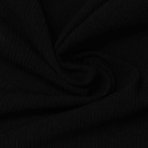 Polyester Stretch Warp Knit Fabric, 150 gsm, 135 cm — Black