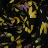 Black Floral Crepe, Polyester — photo 3