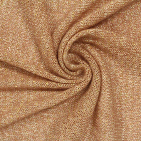 Peach Marl Chunky Knit, Poly-Viscose