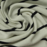 Black Horizontal-Stripe Jersey Knit, Viscose — photo 3