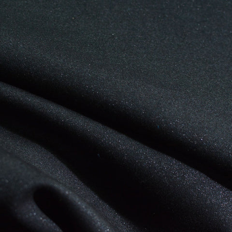 Jacquard Polyester Viscose Stretch Knit Fabric, 150 cm — Black