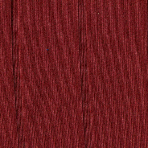 Red Textured-Stripe Rib Knit, Polyester