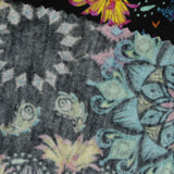 Black Leaves Jersey Knit, Viscose — photo 3